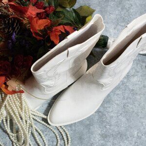 Madden Girl White Cowboy Boots - Worn Once - Size 7.5